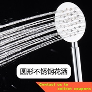 Black304Stainless Steel Supercharged Shower Head Shower Supercharged Shower Rain Handheld Shower Head Hose Set QUSR