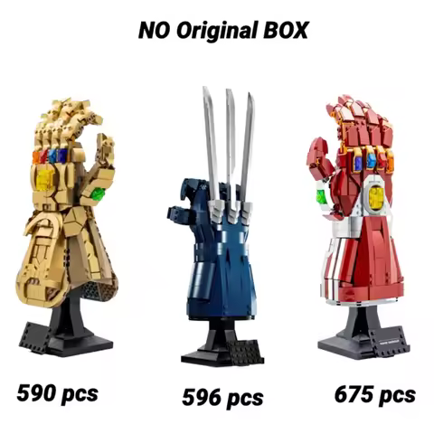 76250 76223 76191 Wolverine's Claws Iron Man Super Heroes Building Blocks Bricks Gloves Ornament Toy
