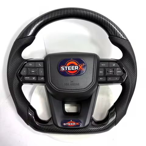 Custom Carbon Fiber Steering Wheel for Toyota LC300 Camry Corolla Fortuner Hiace Supra GR Mark X Lan