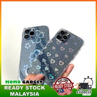 [Free Gift] Luxury Laser Aurora Bling Love Flower Phone Case 13 Pro Max Mini Cover 11 12 Pro Max X X