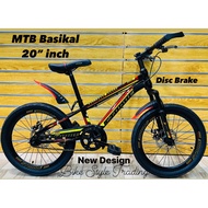 20’ MTB Basikal / BASIKAL BUDAK / BASIKAL MTB KIDS / 20'' INCH DISC BRAKE FRONT FORK / BASIKAL KANAK