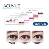 (30 pcs) Acuvue Define Daily Disposable Silicone Hydrogel Cosmetic Color Contact Lenses 2/3