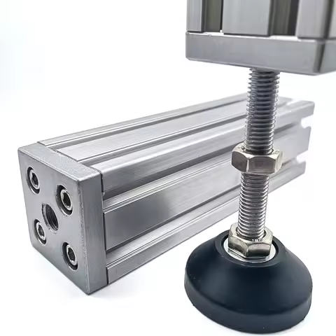 4PCS Aluminum Alloy End Connection Plate 3060 4080 4590 6060 8080 Caster Adjustable Levelling Feet S