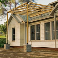 โลหะตั้งฉากหลังคา Pergola 3ชิ้นโลหะตั้งฉากหลังคาทนทานต่อการกัดเซาะสำหรับศาลา