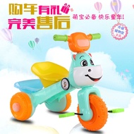 ST/🧨Children's Tricycle Bicycle Foldable Music Cartoon Perambulator Toy Children Pedal Tri-Wheel Bike VWI7