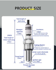 LY MOTORCYCLE IRIDIUM IGNITION SPARK PLUG PARA Zx-6R Zx636 Zx7r Zx9r Zx-10R Zx12r Zx14r Ninja250/30
