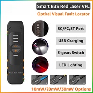 B3S Visual Fault Locator Optical Fiber Red Light Pen for Network Cable Test Optic Source Tester Dete