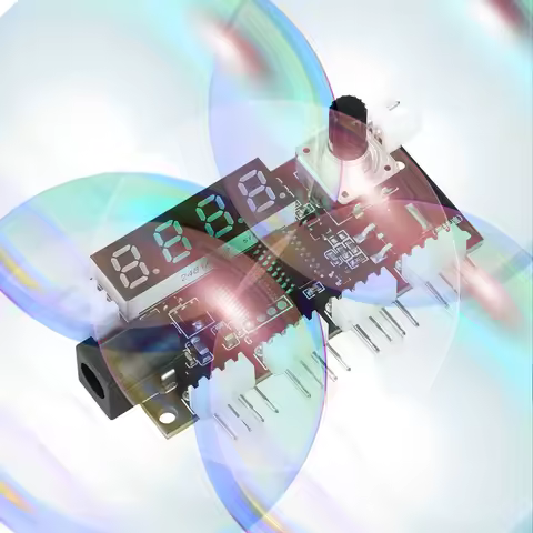 DC 5-24V 5A Smart Fan Controller PWM Fan Speed Controller 10K NTC Temperature Probe Temp/RPM Display