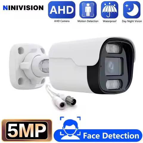 5MP Wired CCTV Analog Security Camera Outside Street Waterproof AHD Dome Video Surveillance Camera B