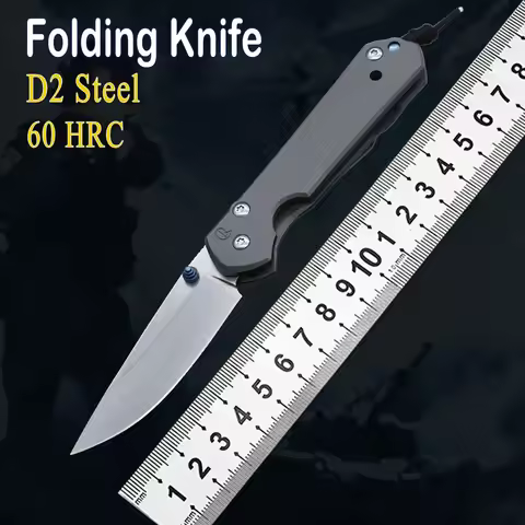 Chris Reeve CR D2 Blade Steel Titanium Handle Folding Knife Camp Hiking Knife EDC Survival Outdoor M
