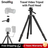 SmallRig Camera Tripod Carbon Fiber Tripod with Center Column Fluid Head (Max Load 3KG) Adjustable H