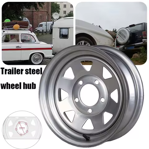 12''x4J/13''x4.5J/14''x5.5J Alium Trailer Rim 5 -114.3 Car Bolt Pattern Capacity Caravan Boat RV Par