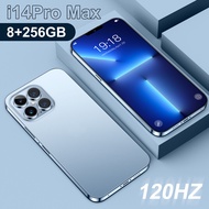 【 Hp Ready 2022】 I14 Promax 7.0นิ้ว HD โทรศัพท์มือถือ4G 5G เครือข่าย Ram 8G ROM 256G I14 Pro Max แบตเตอรี่จดจำใบหน้า6800Mah Android 12.0 AI ขับเคลื่อน48mp + 100mp Qualcomm 8 Gen1
