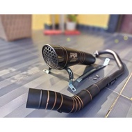 RACING EXHAUST 150CC BLACK DOP R9H2 SATRIAFU SONIC VIXION MEGAPRO GSX R15 CBR CBNEW CBOLD MXKING MXO