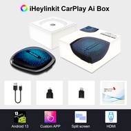 CarPlay AI Box Android 13.0, 2023 Carplay และ Android Auto ตัวรับสัญญาณ WIFI 8-Core ใหม่ล่าสุดกล่องมายากลสำหรับรถยนต์ Google Play/Netflix/Youtube/gps ในตัวพร้อม CarPlay แบบมีสาย OEM