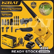 KEELAT 20V Electric Air Blower Cordless Battery Vacuum Blower Vacuum Cleaner Kuat Angin Sapu Daun Ke