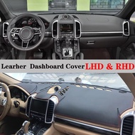 Leather Dashmat Automobile Dashboard Cover Dash Mat Anti-UV Car Accessories For Porsche Cayenne 958 