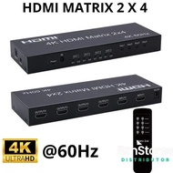 NEWEST - Matrix Switch Hdmi 2x4 4k 60Hz / Hdmi Matrix 2 in 4out 4k 60Hz