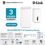 D-Link DWR-2000M 5G Sim Card Wi-Fi 6 AX3000 Telephony Router with Vo5G/VoLTE & Dual 2.5G Ports