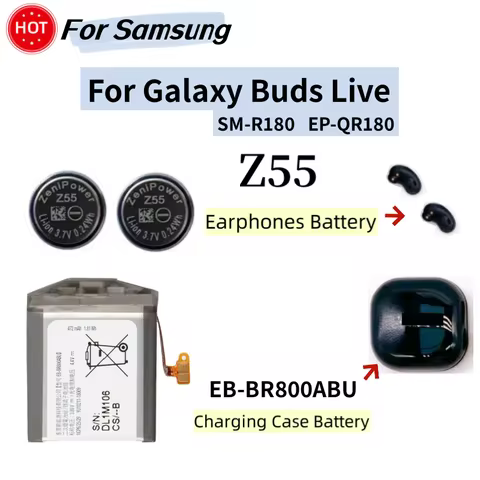 New Battery EB-BR800ABU 472mAh For Samsung Galaxy Buds Live SM-R180 EP-QR180 Earphone Headset Batter