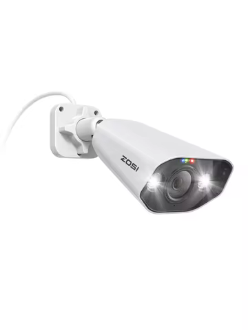 ZOSI 4K IP Camera Add-on PoE Security Camera Two Way Audio 8MP Ultra HD Color Night Vision Home CCTV