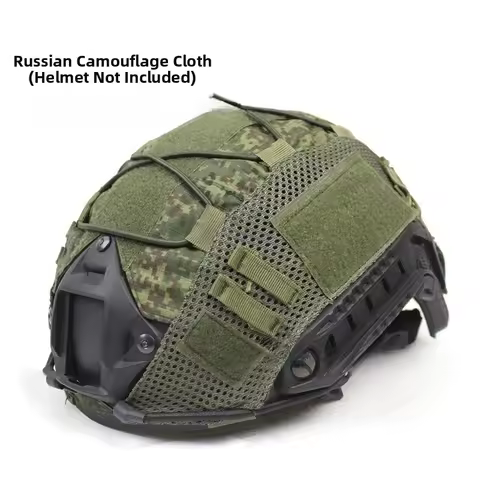 Camouflage Mesh FAST Helmet Cover, Tactical Skin for MH/PJ/BJ Helmets, with Velcro Panels for Airsof
