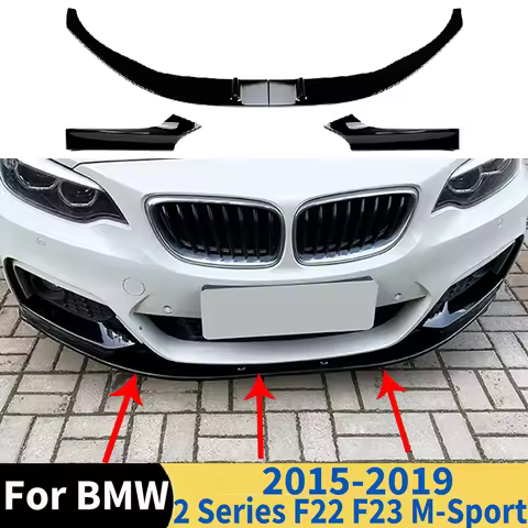 Car Front Bumper Lip Splitter Spoiler Diffuser For BMW 2 Series F22 F23 M-Sport 2015 2016 2017 2018 