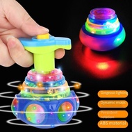 LED Gasing Spinning Tops Light Music Flashing Gyroscope Spinner Light Up Rotary Toys Kids Gift