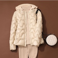 NEW Japan UNIQLO Excellent U Dress Duck Down Knitted Hooded Light Down Jacket Womens Autumn And Wint