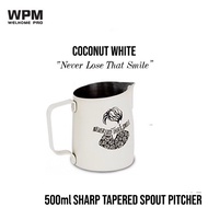 [พร้อมส่ง] Home Barista x WPM "Coconut White" Sharp Spout Milk Pitcher - HC7128CC