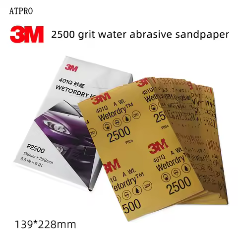 3M Water Sandpaper 401Q High Efficiency Water Sandpaper Polishing Scratch Finish 2500 Mesh Beauty Sa