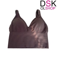 DSKMALL Tanktop Sport Bra Wireless Gym Push Up Sports Bra Elastic MaterialWanita BR856