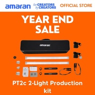 Aputure amaran PT2c 2 Light Kit RGBWW Pixel Tube Light, 2ft 8 Pixels App Control