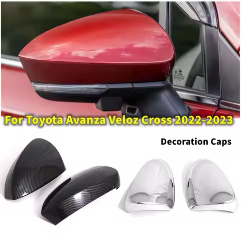For Toyota Avanza Premio Veloz Cross 2022-2024 ABS Car Rearview Side Mirror Cover Wing Cap Exterior 