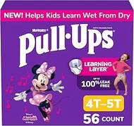 Pull-Ups Girls' Potty Training Pants Training Underwear Size 6, 4T-5T, 56 Ct