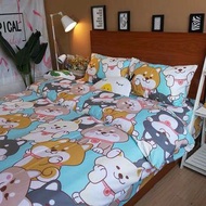柴犬棉質床單四件套 枕頭套 被單