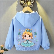GIRLS' HODIEE JACKET WITH PICTURES (CINDERELLA) WINTER JACKET WITH THE LATEST PICTURES