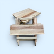 Laha Wood/Study Table (Kitab Al-Khu Read) Easy To Fold Comfortable Hold Meja Lipat