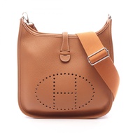 【二手】愛馬仕 HERMES Evelyne 3 Trois PM 金色皮革女背包