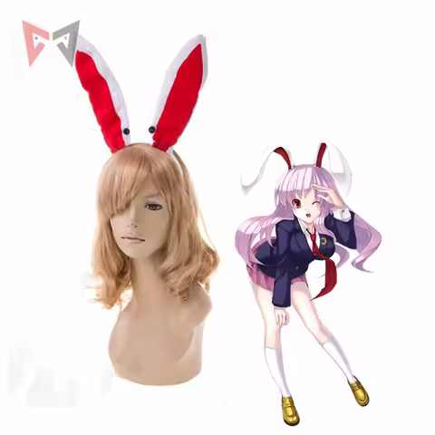 MMGG Touhou Project Cosplay Reisen Udongein Inaba Cosplay Hair Hoop Rabbit Ears Headwear