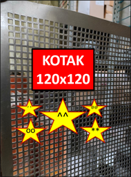 Plat Ram - 120x120 cm - Lubang Kotak - Plat Speaker - Ram Speaker - Grill Speaker