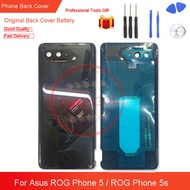 เคสประตูกระจกสำหรับ Asus ROG Phone 5 ZS673KS ของแท้ใหม่ฝาหลังส่วนหลังปลอกหุ้มเคสโทรศัพท์มือถืออะไหล่ทดแทนทั้งชุด