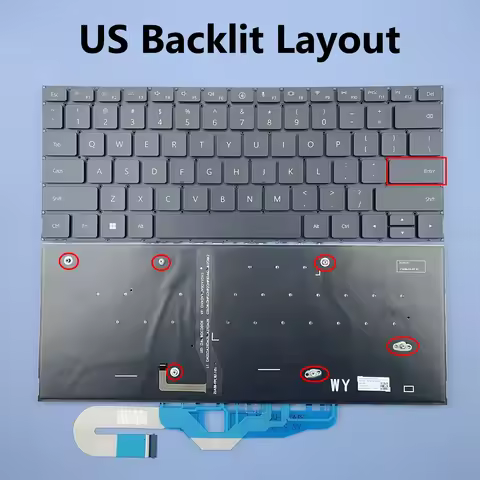 US Keyboard Backlit For HUAWEI MateBook X Pro 2022 MRG-W76 MRG-W56 MRGF-X MRGF-16 MRGFG-32 MRGFG-16 