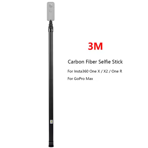 3m Ultra-Long Carbon Fiber Invisible Selfie Stick For Insta360 X3 ONE X2 / ONE R / ONE X / GoPro Max