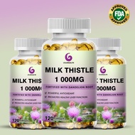 Milk thistle 1000mg capsules (containing selenium and herbs) deeply protect the liver, detoxify, pur