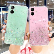 Case HP Samsung Galaxy A04 A04e Terbaru Mewah Lucu Motif Gliter Tali Lanyard Ring Popsocket Silikon