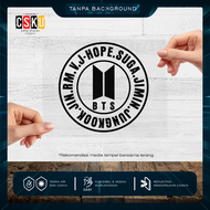 BTS Stamp Cutting Sticker Variasi Motor Mobil Stiker Aksesoris Laptop Body Kaca Kpop Army