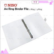 Niso A4 Ring Binder File / 2 Ring 4 Ring File / Folder Organizers/ Document File / Plastic Ring File