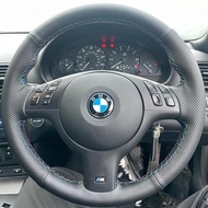 For BMW 330i 540i 525i 530i 330Ci BMW E46 M3 E39 Braid Car Steering Wheel Cover Microfiber Leather C