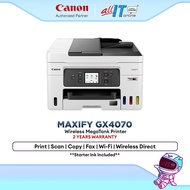 Canon MAXIFY GX4070 MegaTank Wireless Ink Tank Printer Print Scan Copy Fax Duplex WiFi ADF Office Pr